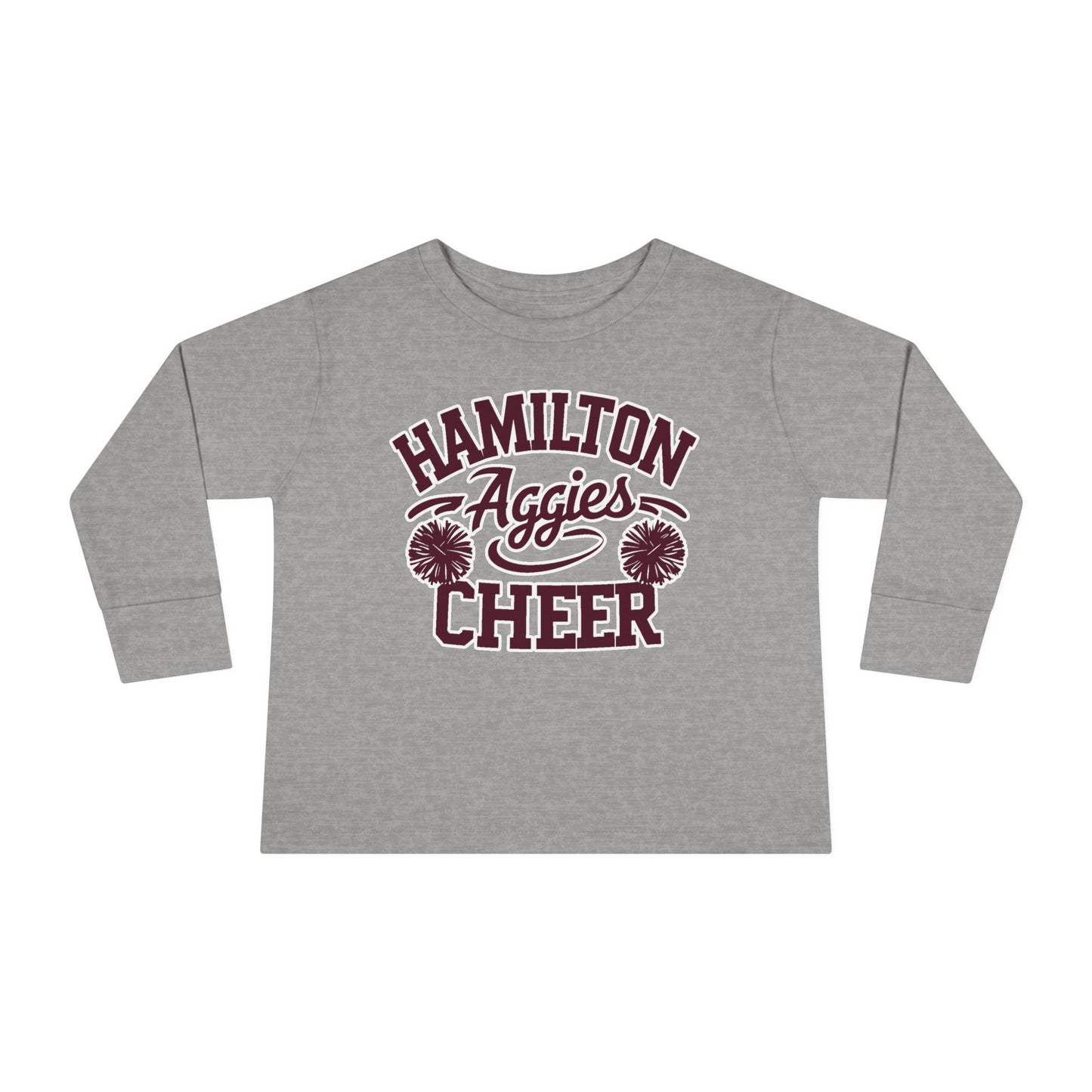 Toddler Long Sleeve Tee \ Hamilton Aggies Cheer \ Style HAC2