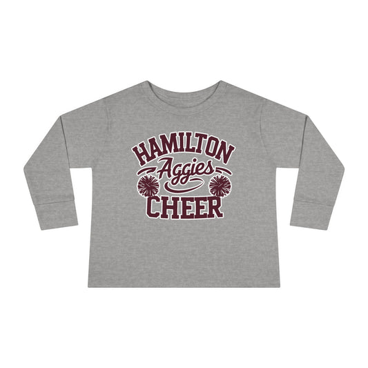 Toddler Long Sleeve Tee \ Hamilton Aggies Cheer \ Style HAC2