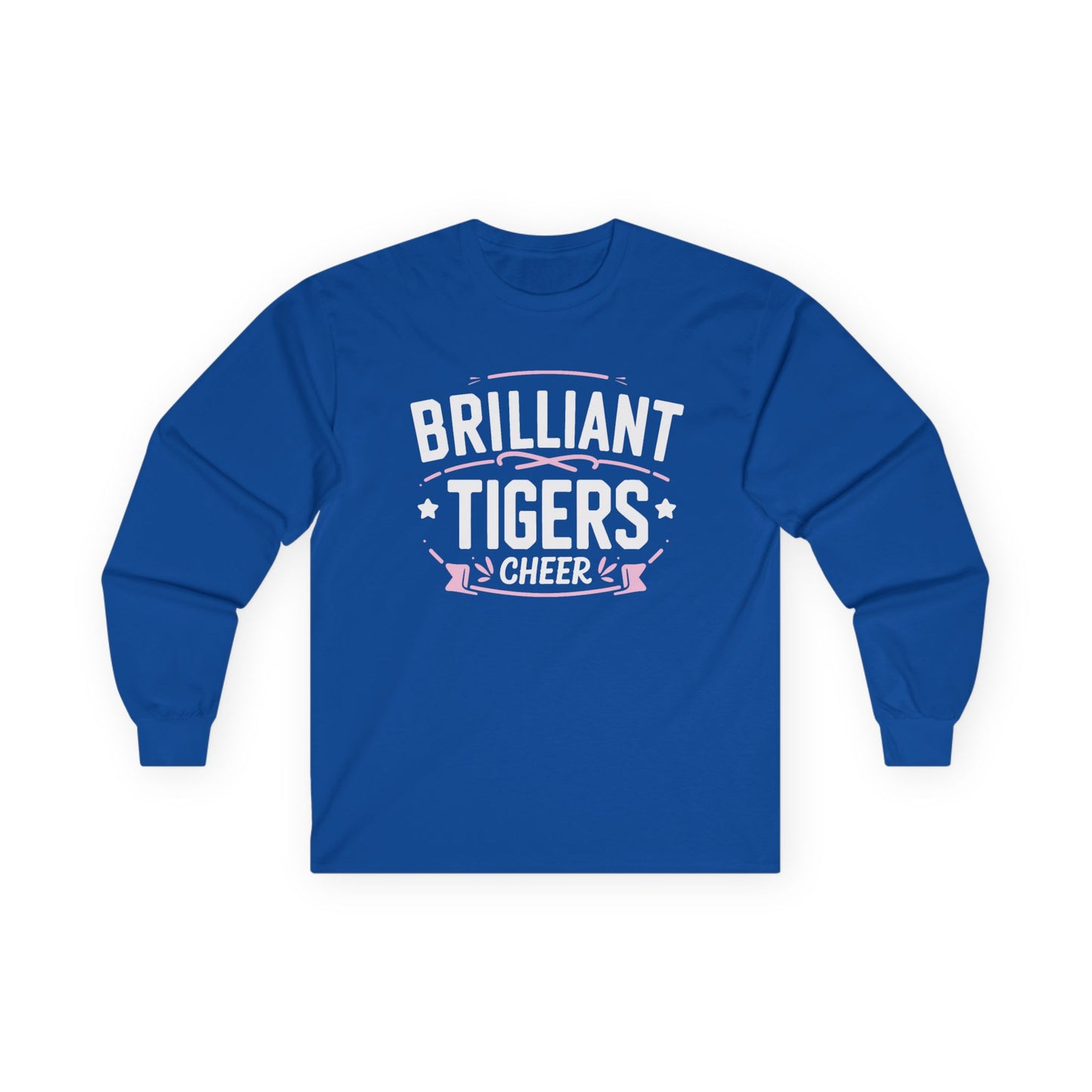 Adult Long Sleeve Tee \ Brilliant Tigers Cheer \ BTC2