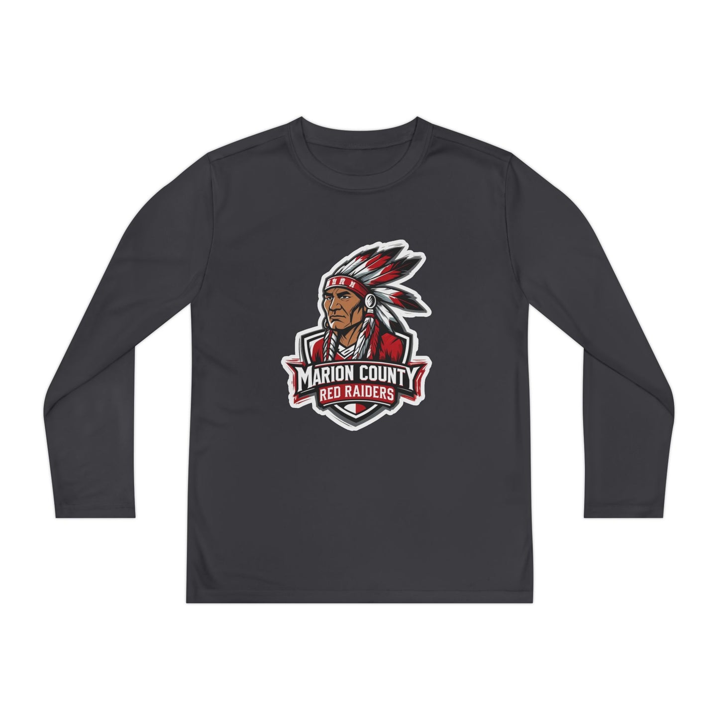 Youth Long Sleeve Tee \ Marion County Red Raiders \ MC2