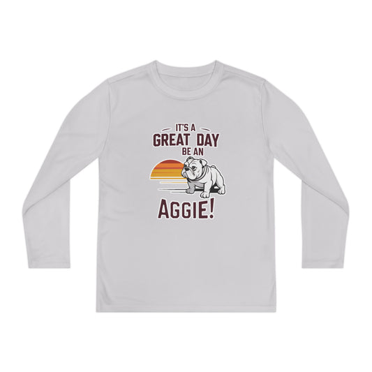 Youth Long Sleeve Tee \ It's a Great Day to be an Aggie! \ GDA3