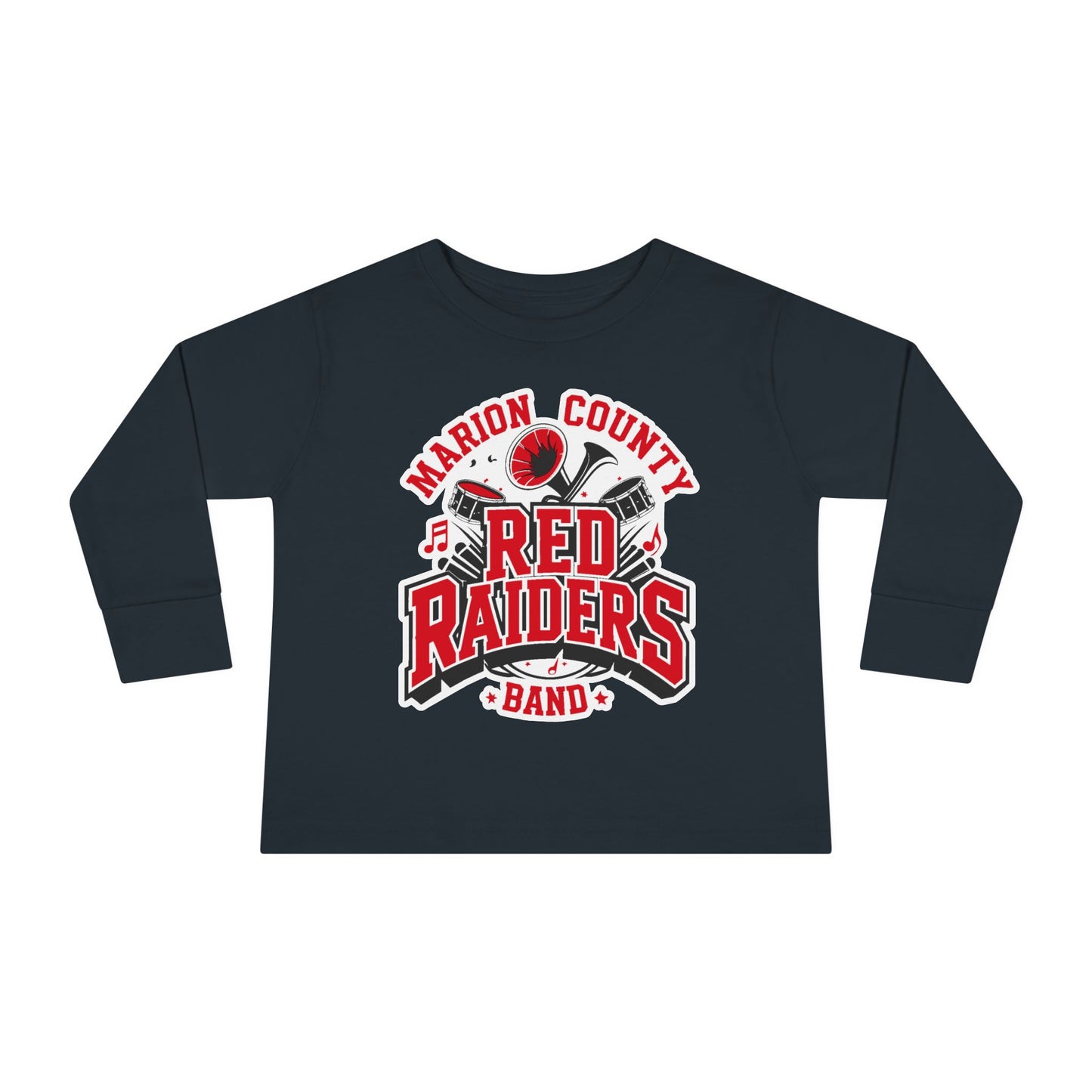 Toddler Long Sleeve Tee \ Marion County Red Raiders Band \ MCB2