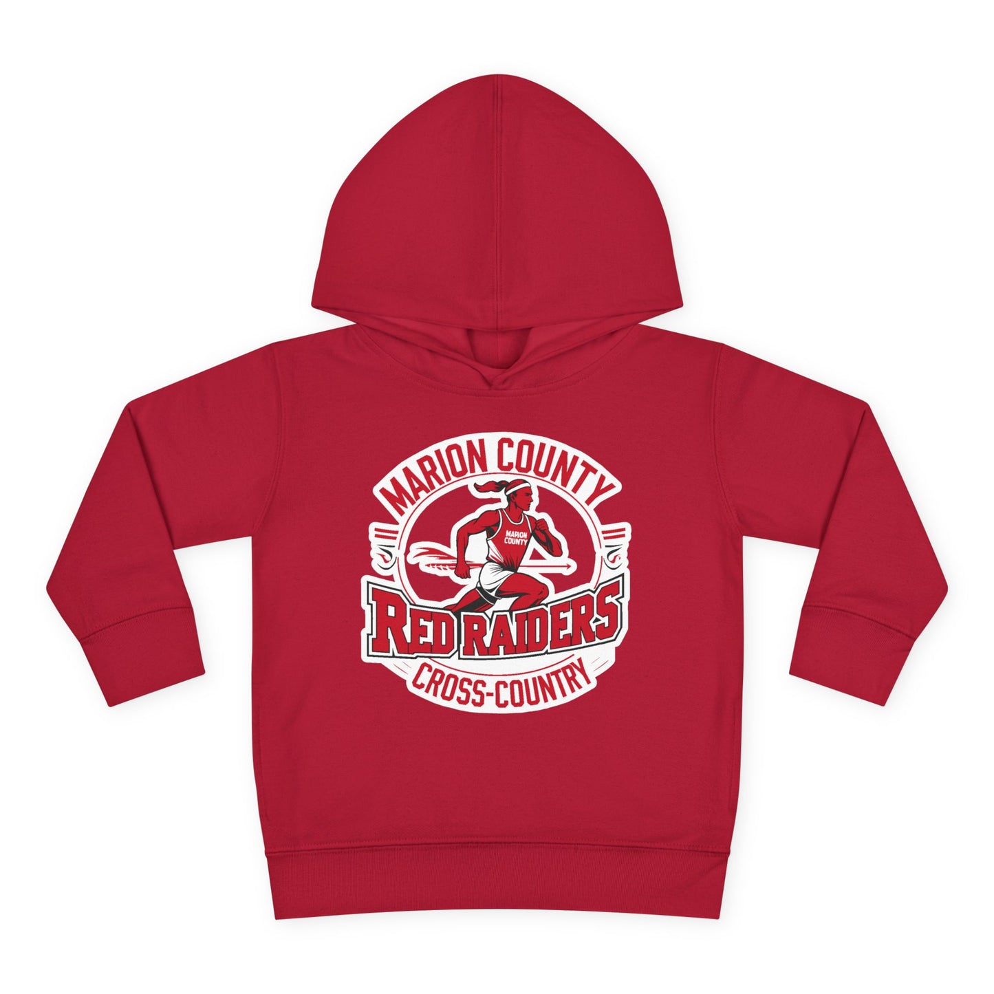 Toddler Hoodie Sweatshirt \ Marion County Red Raiders Cross-Country \ MCCC2