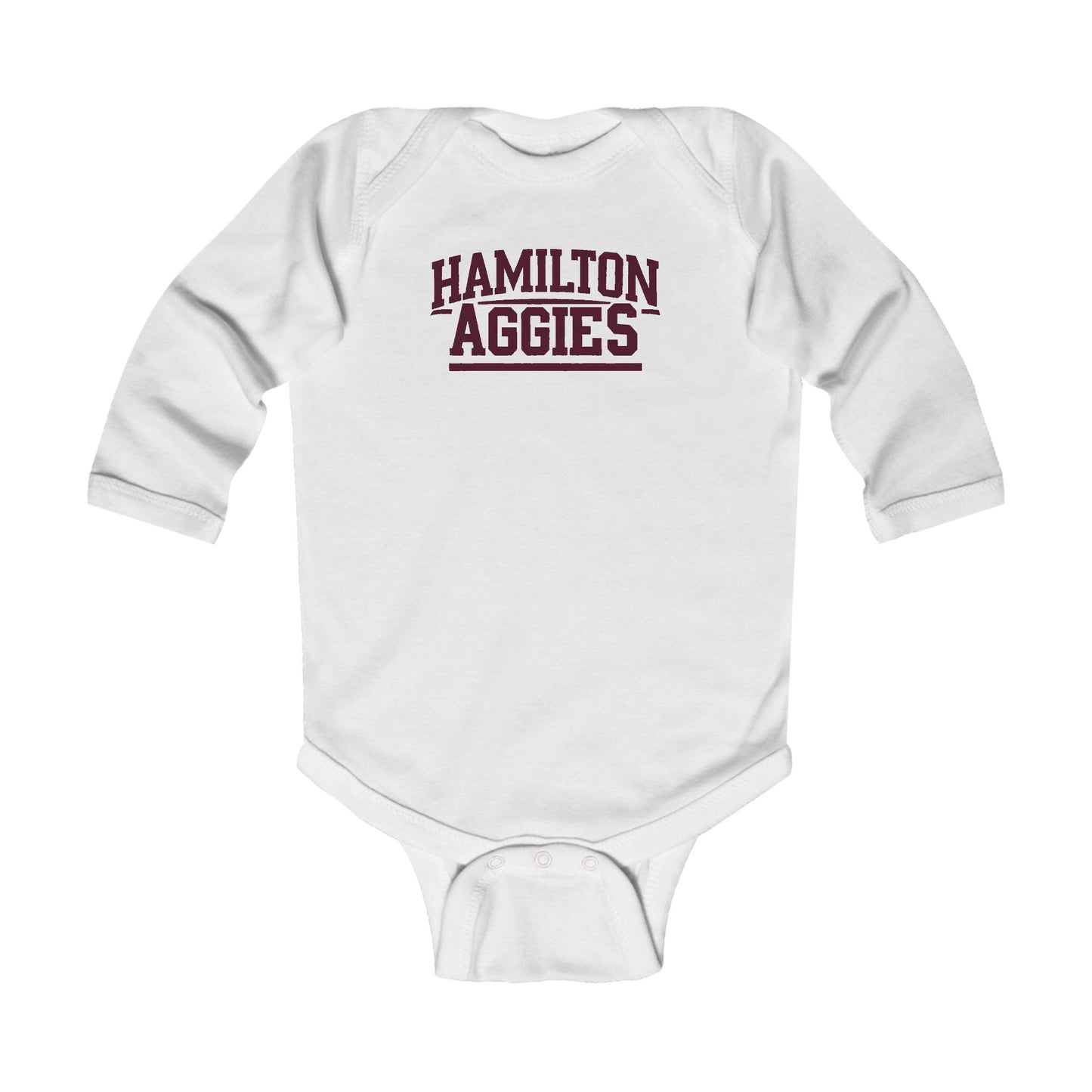Long Sleeve Baby Bodysuit \ Hamilton Aggies \ HA2