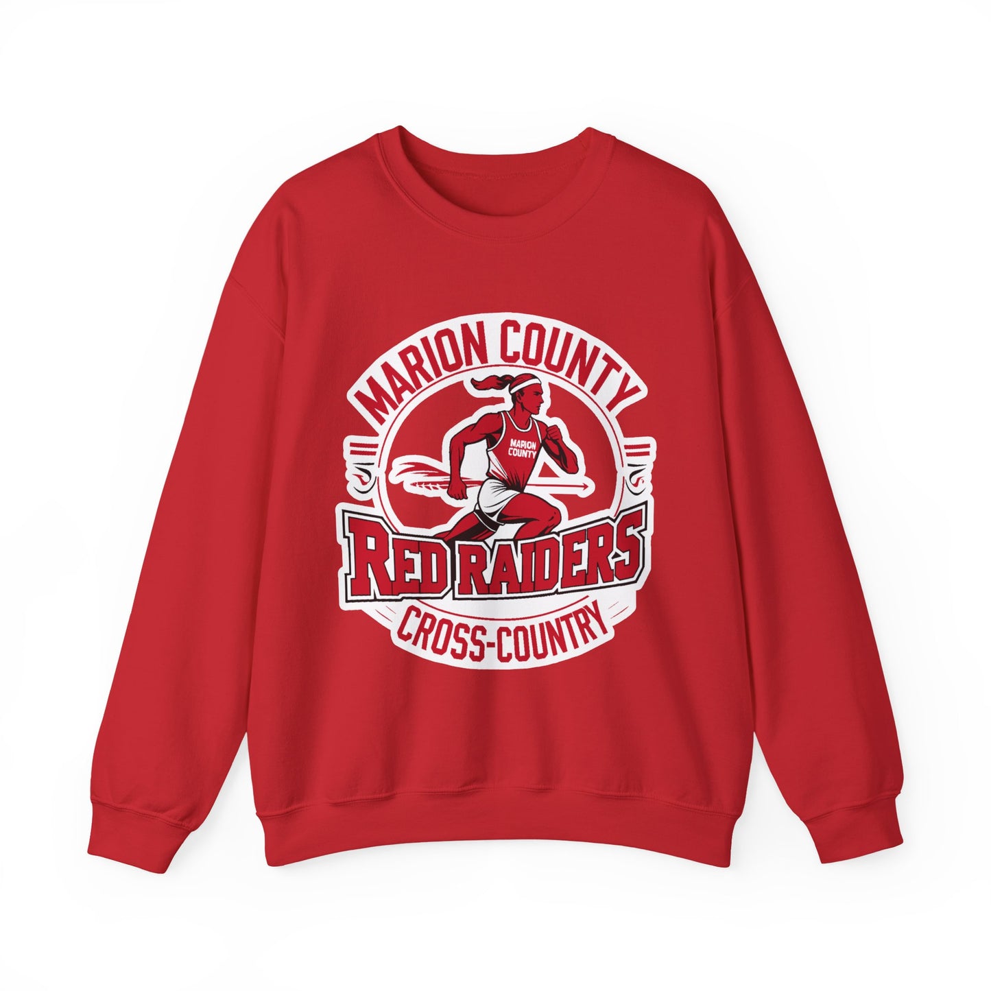 Adult Crewneck Sweatshirt \ Marion County Red Raiders Cross-Country \ MCCC2