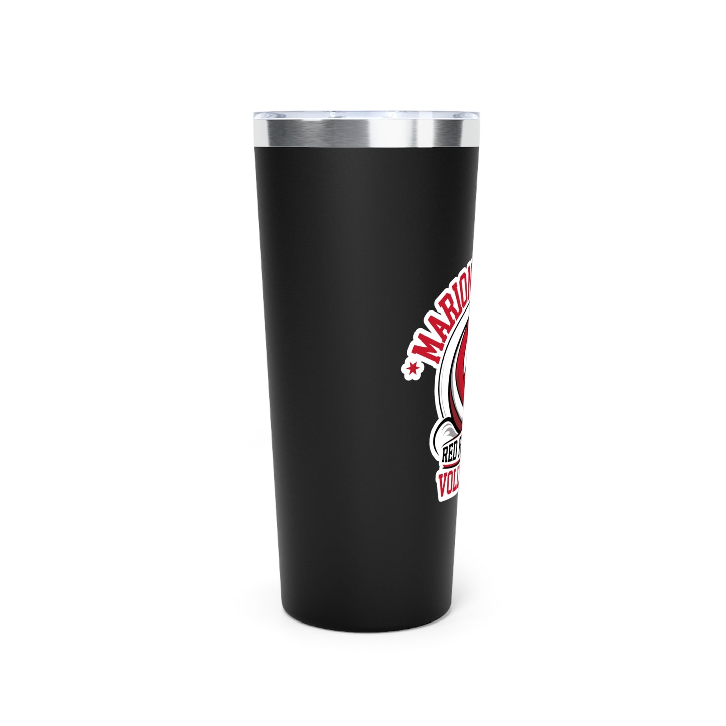 22oz Copper Insulated Tumbler \ Marion County Red Raiders Volleyball \ MCV1
