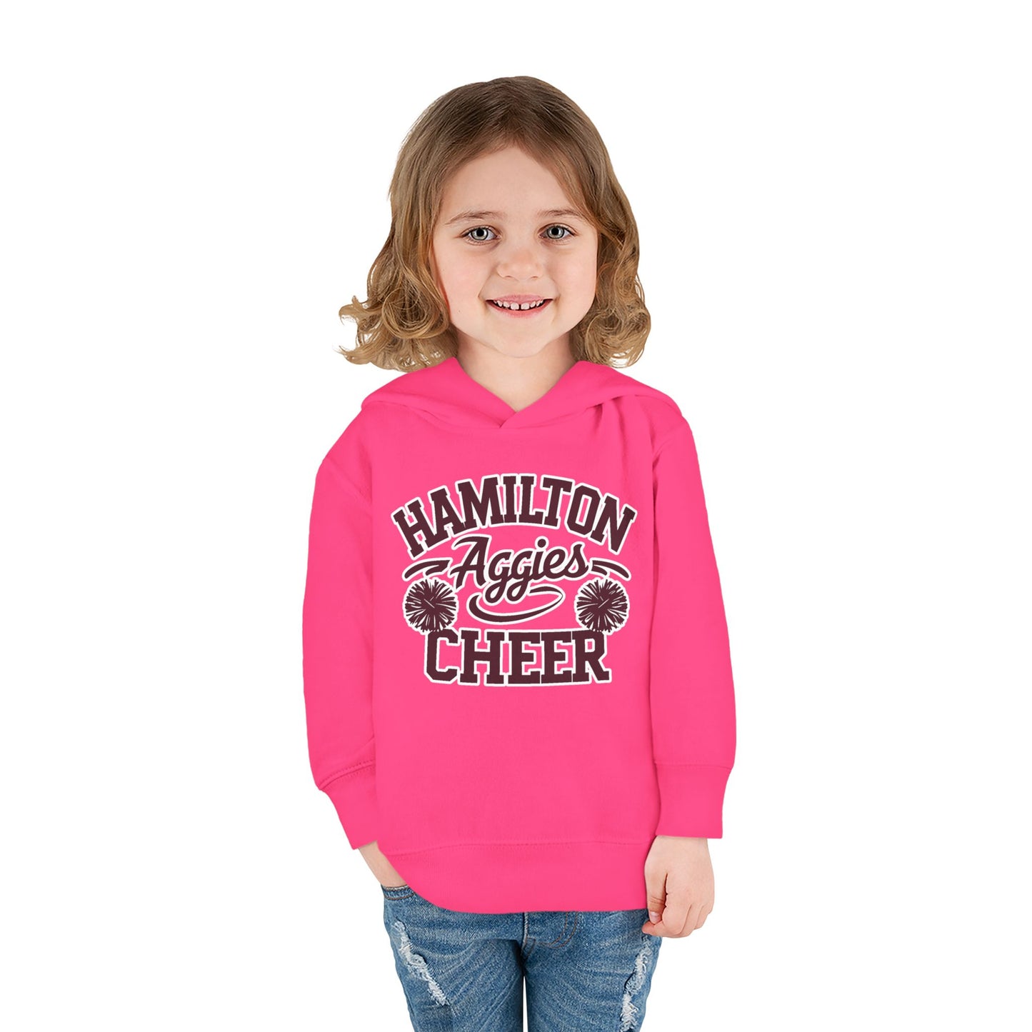 Toddler Hoodie Sweatshirt \ Hamilton Aggies Cheer \ Style HAC2