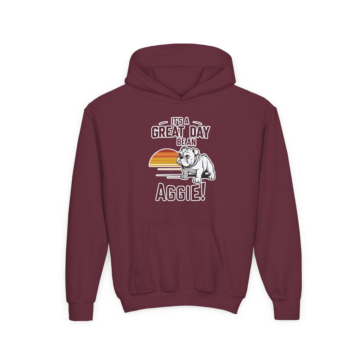 Youth Hoodie Sweatshirt \ It's a Great Day to be an Aggie! \ GDA3