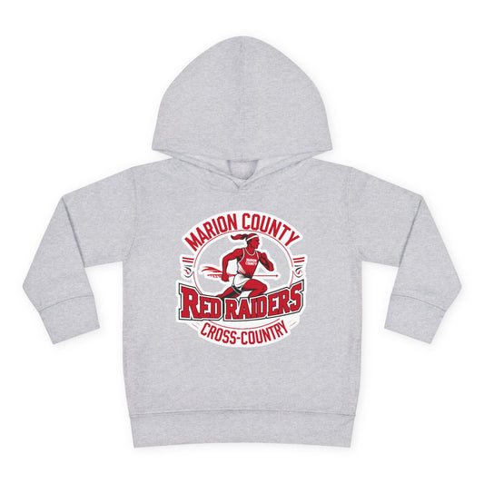 Toddler Hoodie Sweatshirt \ Marion County Red Raiders Cross-Country \ MCCC2