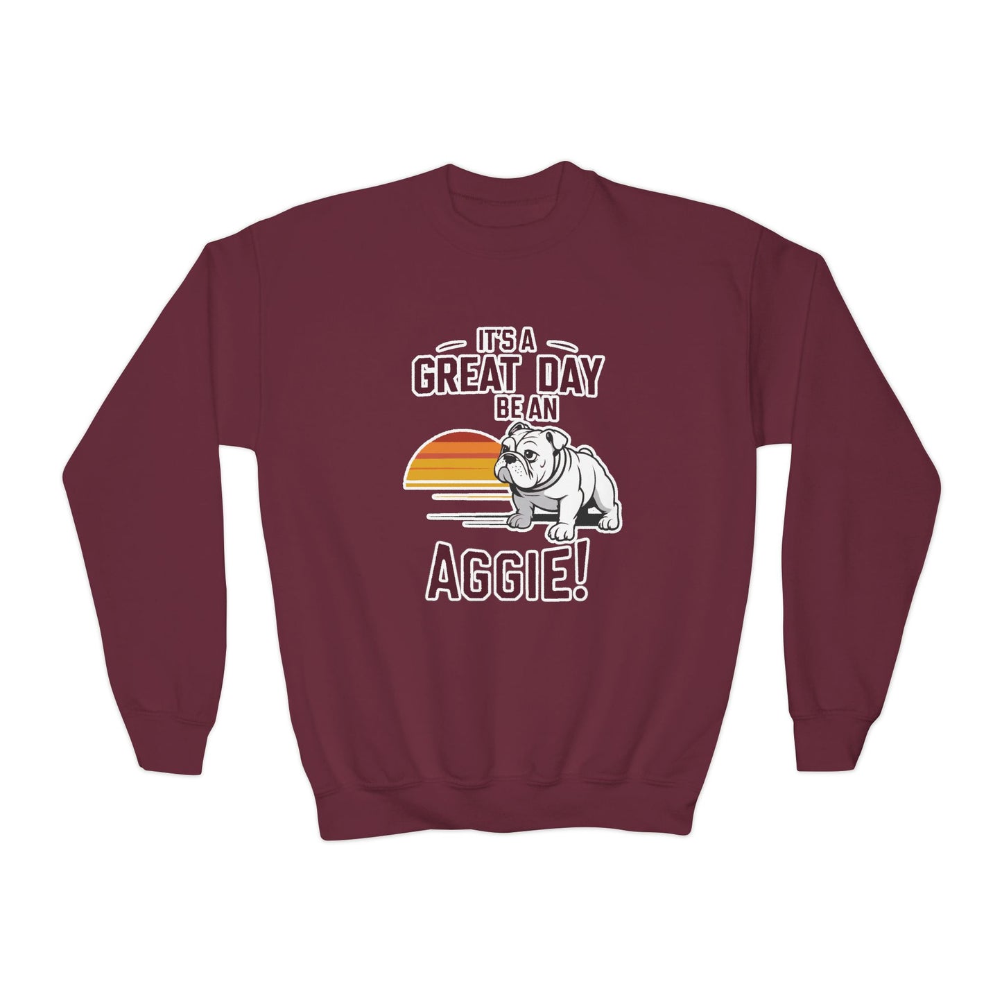 Youth Crewneck Sweatshirt \ It's a Great Day to be an Aggie! \ GDA3