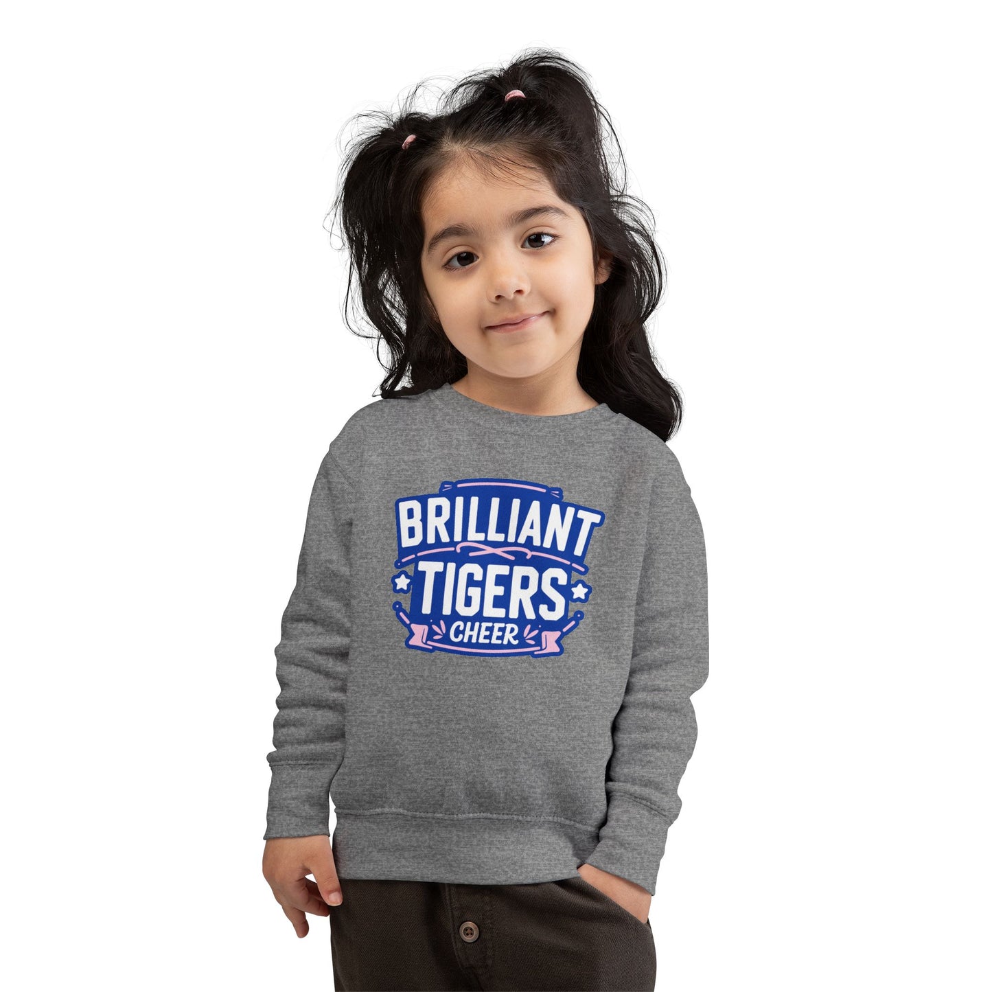 Toddler Crewneck Sweatshirt \ Brilliant Tigers Cheer \ BTC2