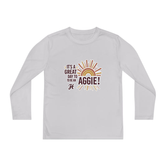 Youth Long Sleeve Tee \ It's a Great Day to be an Aggie! \ GDA1