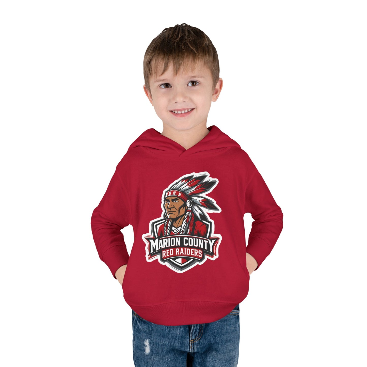 Toddler Hoodie Sweatshirt \ Marion County Red Raiders \ MC2