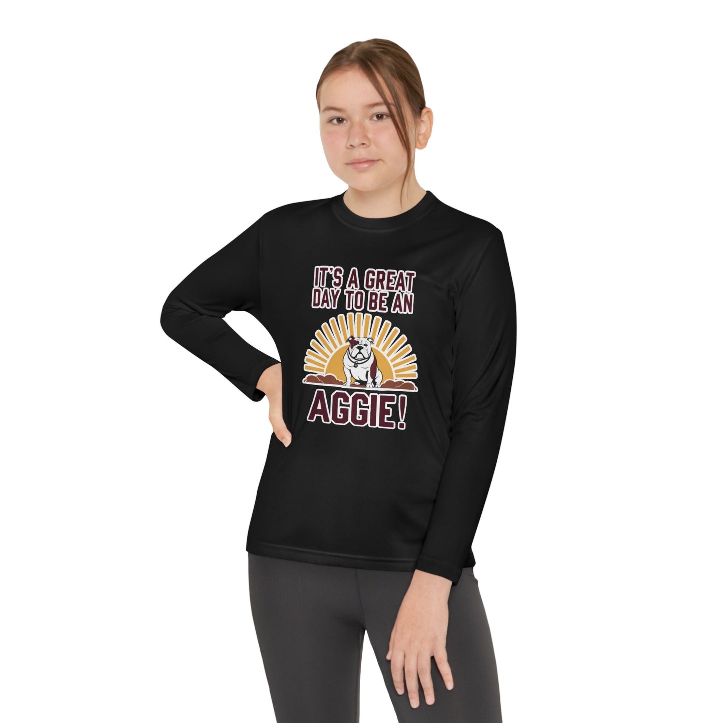 Youth Long Sleeve Tee \ It's a Great Day to be an Aggie! \ GDA4