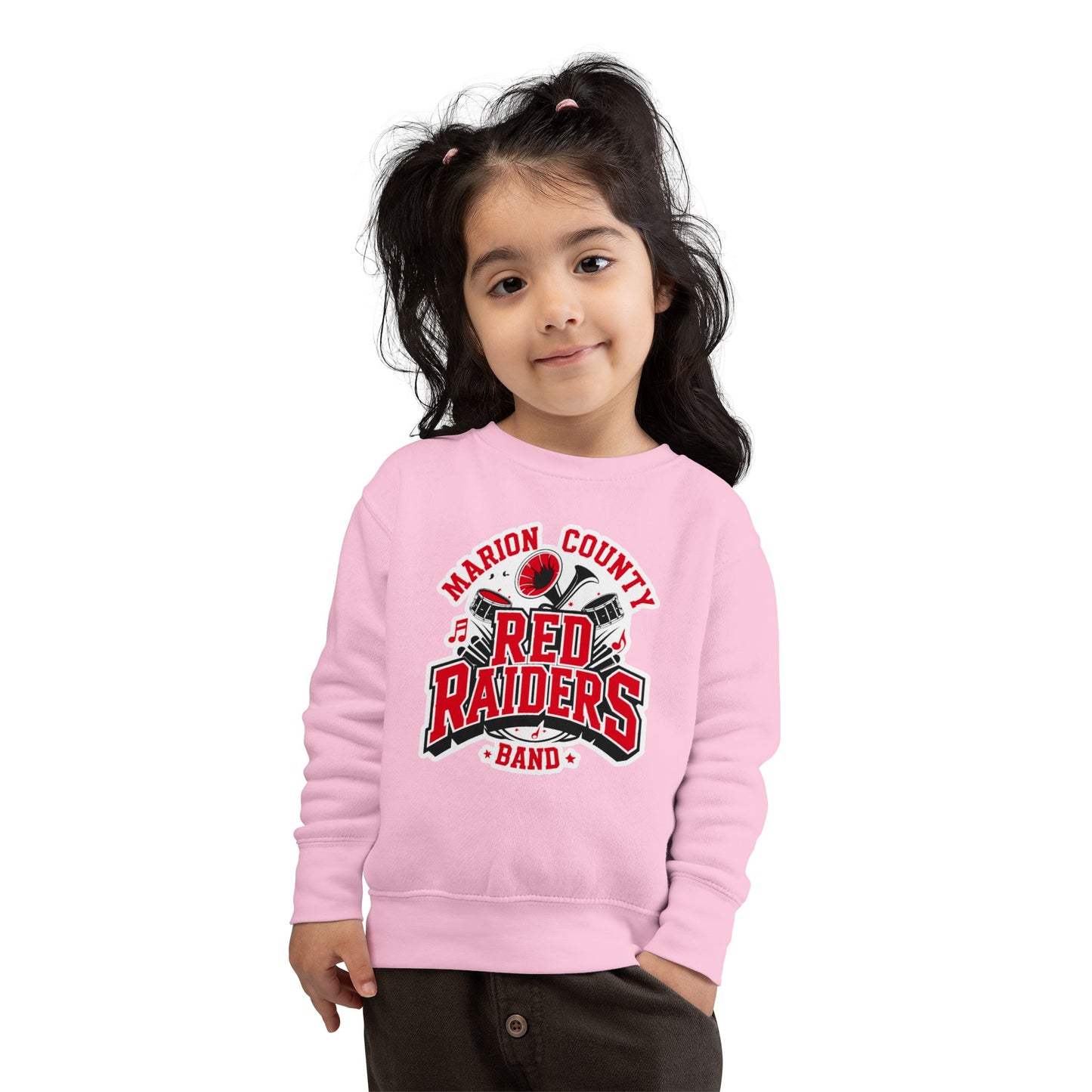 Toddler Crewneck Sweatshirt \ Marion County Red Raiders Band \ MCB2