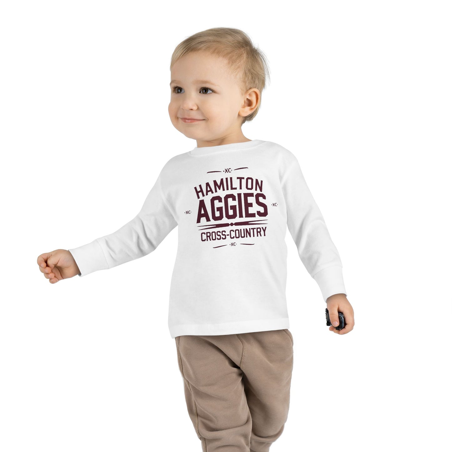 Toddler Long Sleeve Tee \ Hamilton Aggies Cross-Country \ HCC1