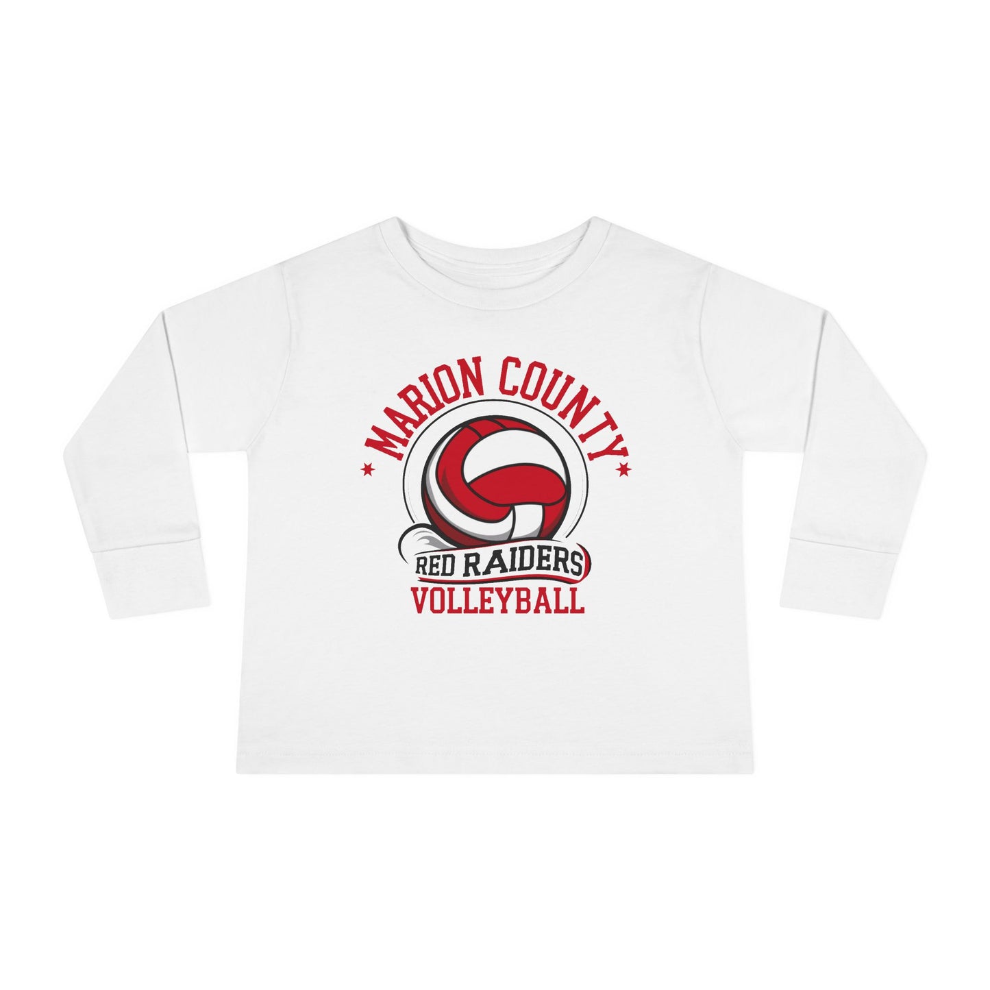 Toddler Long Sleeve Tee \ Marion County Red Raiders Volleyball \ MCV1