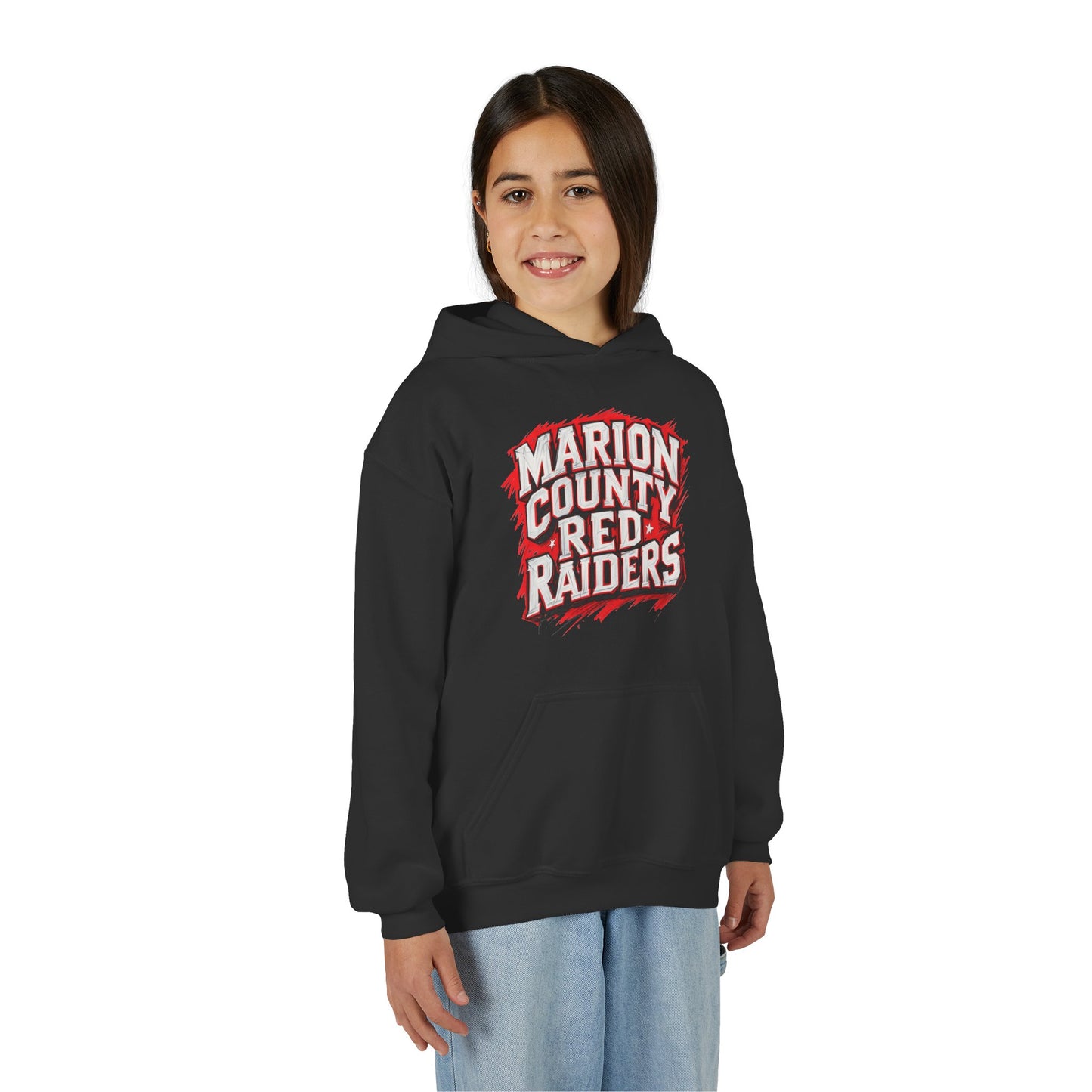 Youth Hoodie Sweatshirt \ Marion County Red Raiders \ MC1
