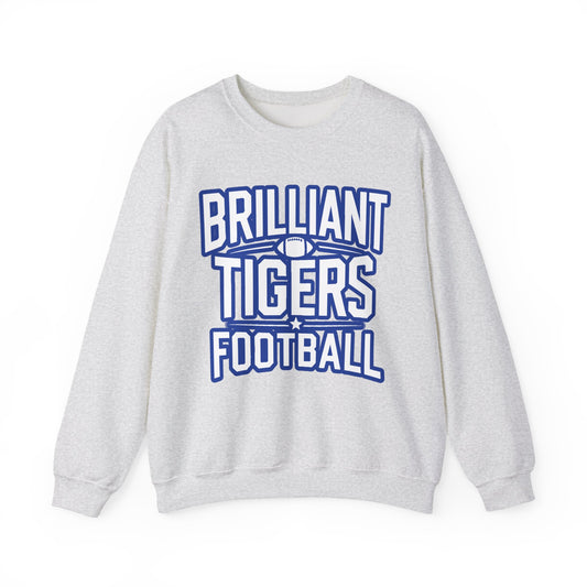 Adult Crewneck Sweatshirt \ Brilliant Tigers Football \ BTF1
