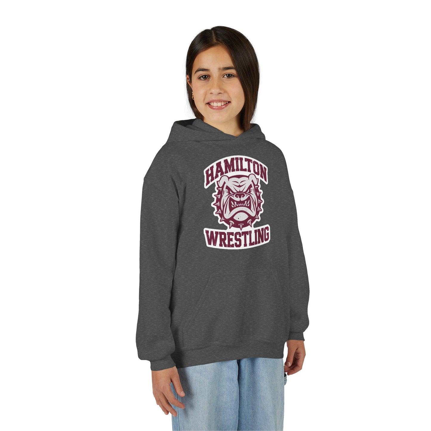 Youth Hoodie Sweatshirt \ Hamilton Aggies Wrestling \ HAW2