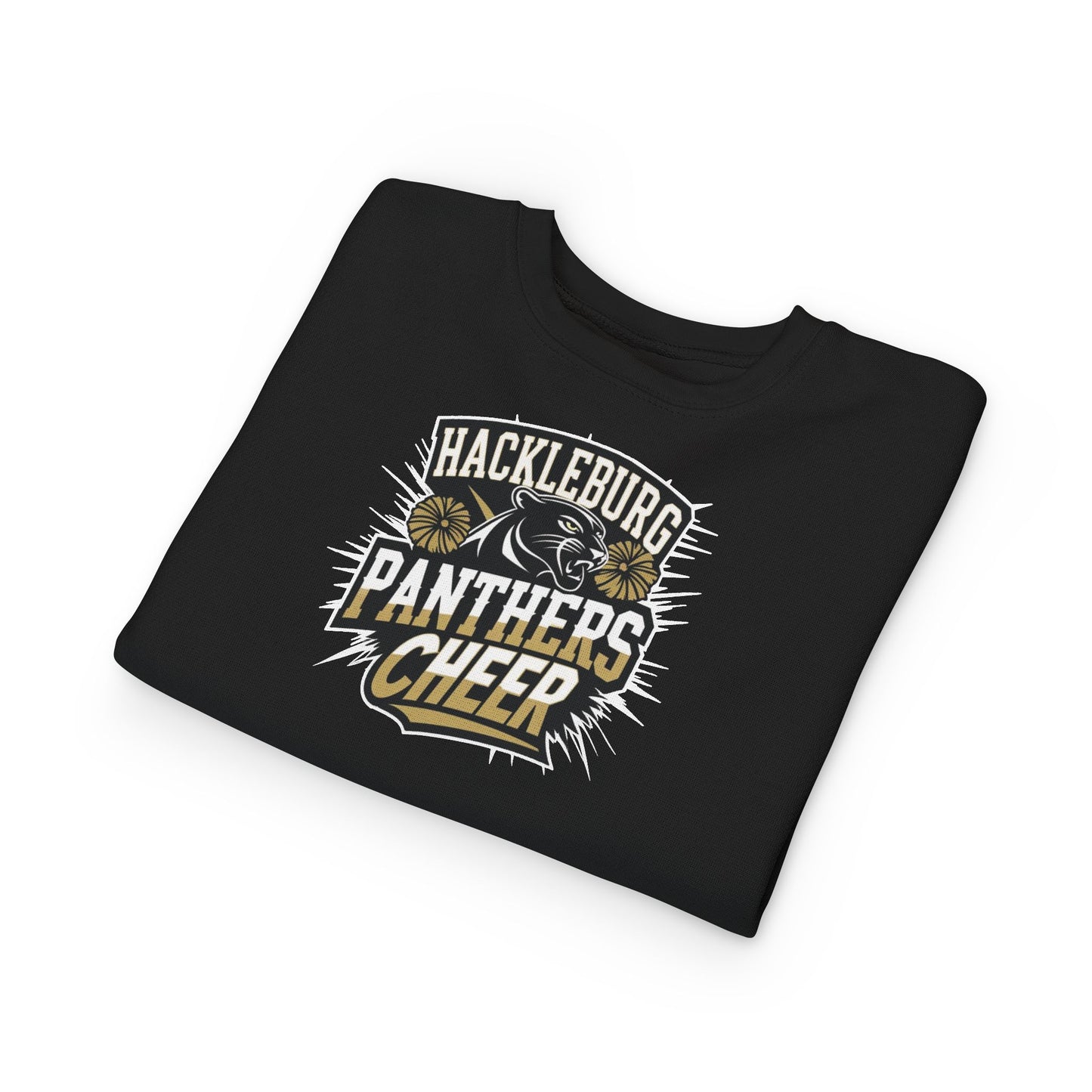 Toddler Crewneck Sweatshirt \ Hackleburg Panthers Cheer \ HPC1