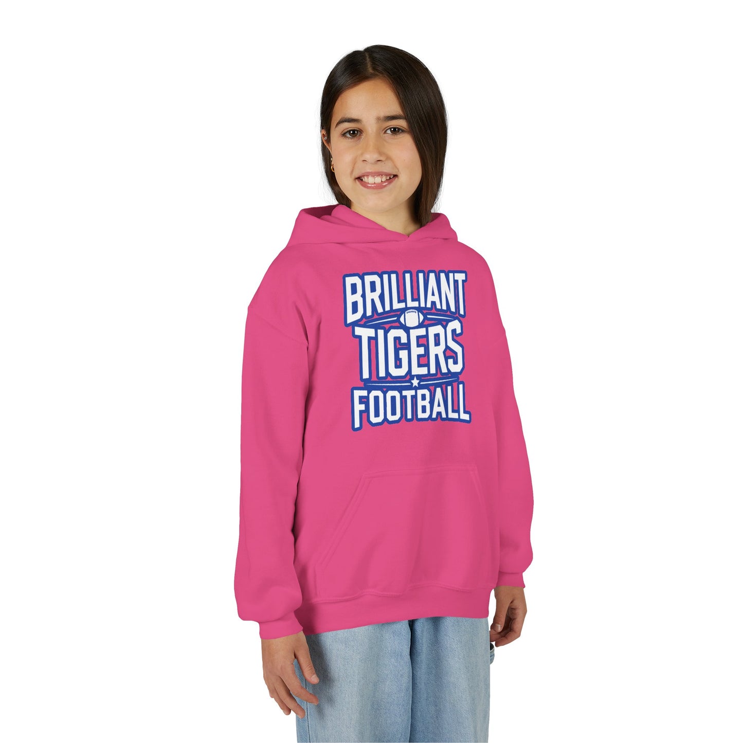 Youth Hoodie Sweatshirt \ Brilliant Tigers Football \ BTF1