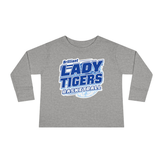 Toddler Long Sleeve Tee \ Brilliant Tigers Basketball \ BTBKG2