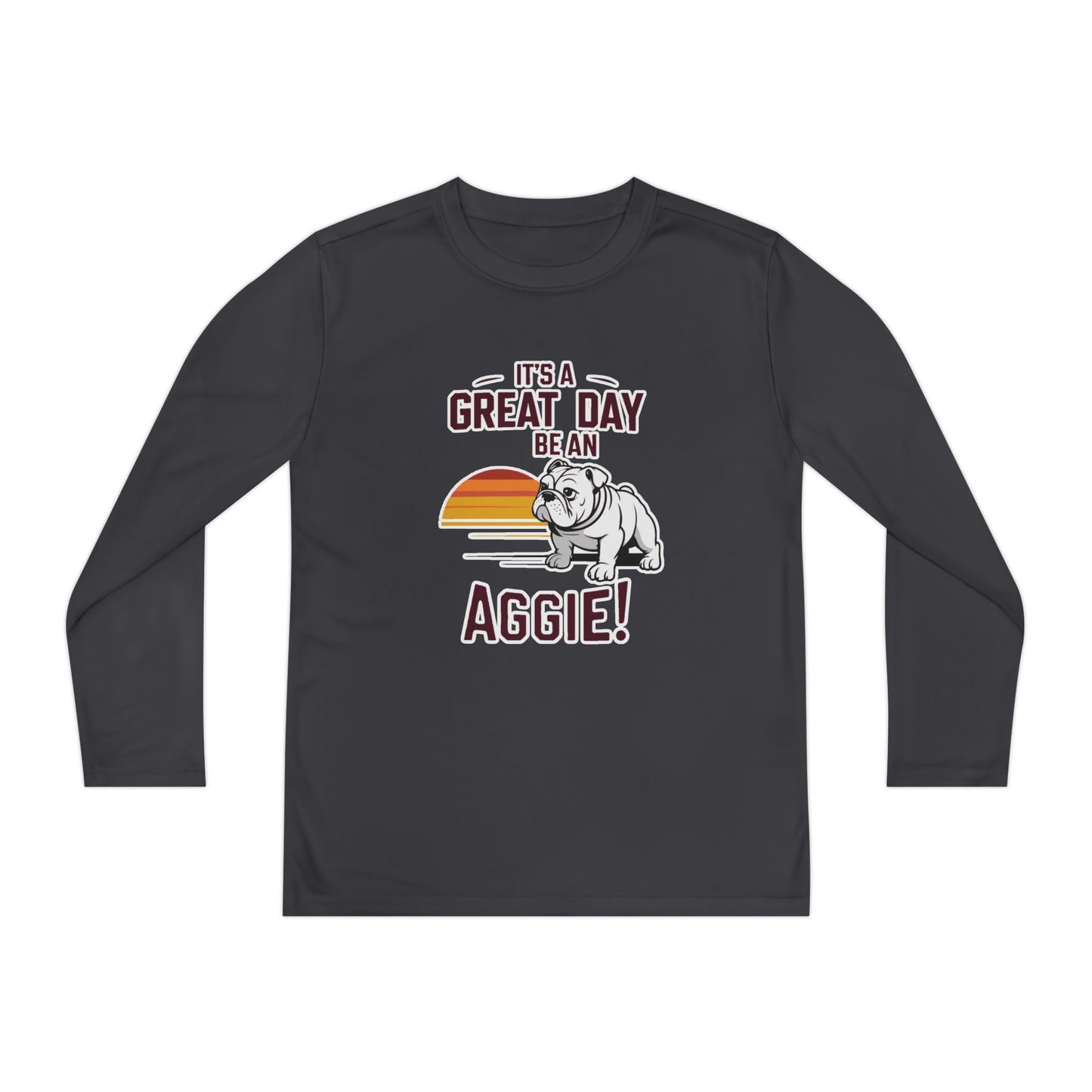 Youth Long Sleeve Tee \ It's a Great Day to be an Aggie! \ GDA3