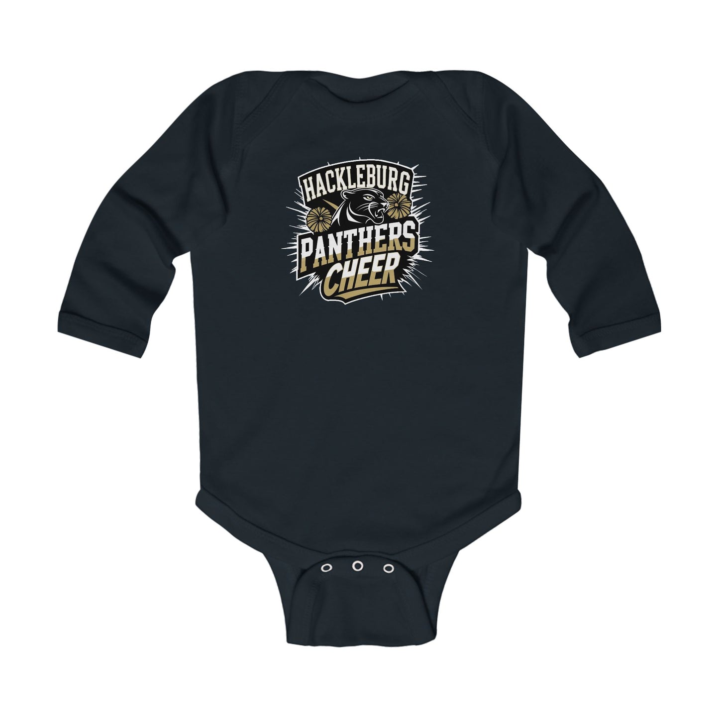 Long Sleeve Baby Bodysuit \ Hackleburg Panthers \ HPC1