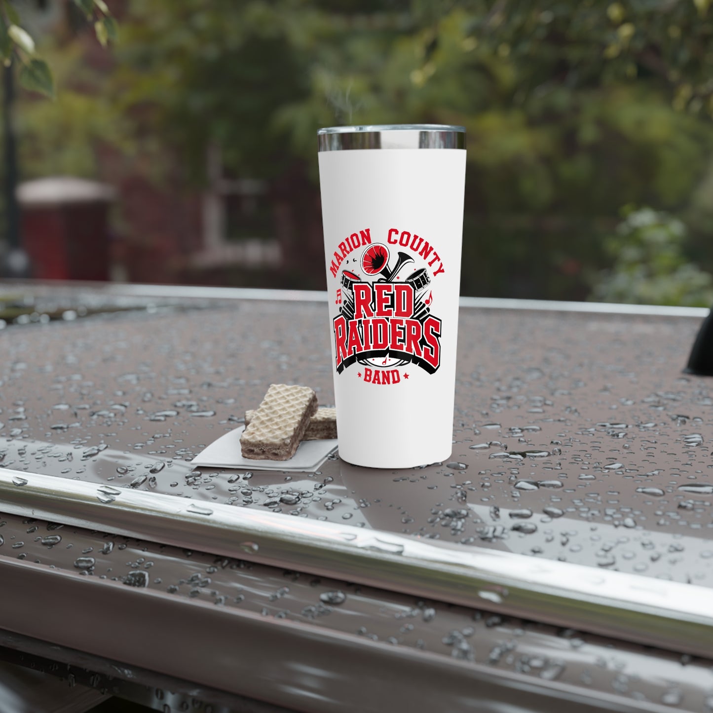 22oz Copper Insulated Tumbler \ Marion County Red Raiders Band \ MCB2