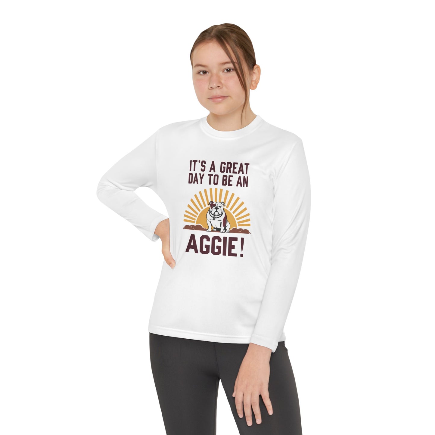 Youth Long Sleeve Tee \ It's a Great Day to be an Aggie! \ GDA4