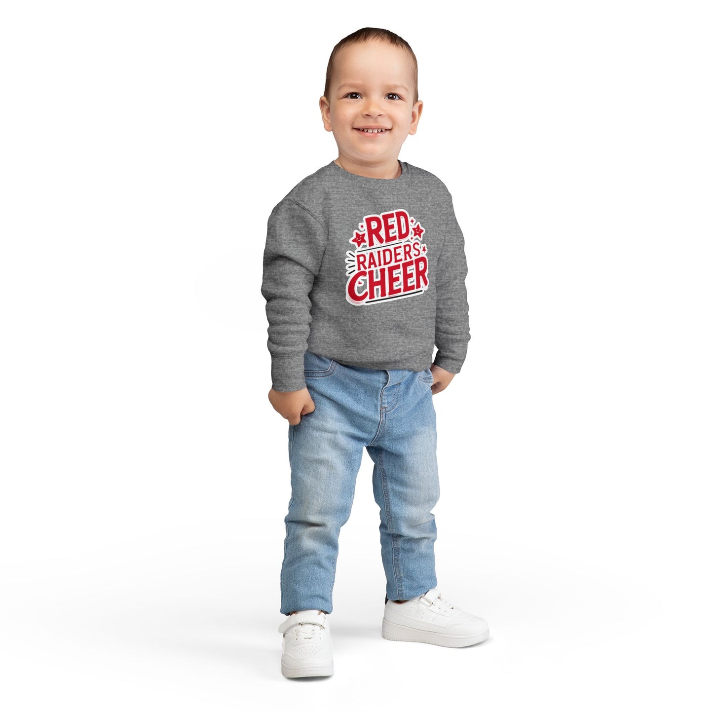 Toddler Crewneck Sweatshirt \ Marion County Red Raiders Cheer \ MCC2