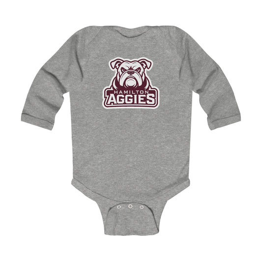 Long Sleeve Baby Bodysuit \ Hamilton Aggies \ HA4