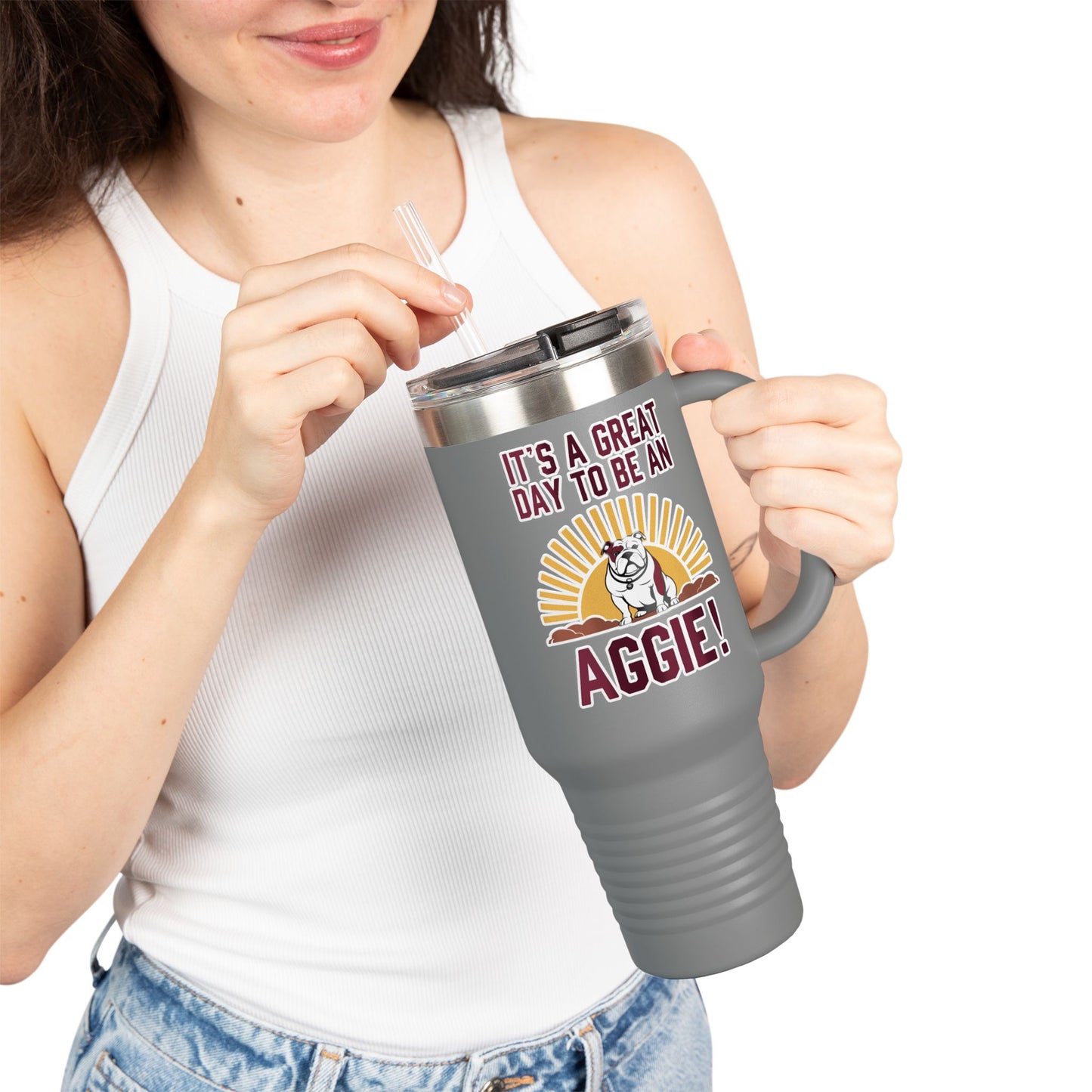 40oz Insulated Tumbler \ It's a Great Day to be an Aggie! \ GDA4