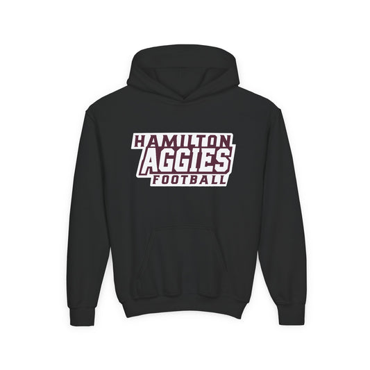 Youth Hoodie Sweatshirt \ Hamilton Aggies Football \ HAF1