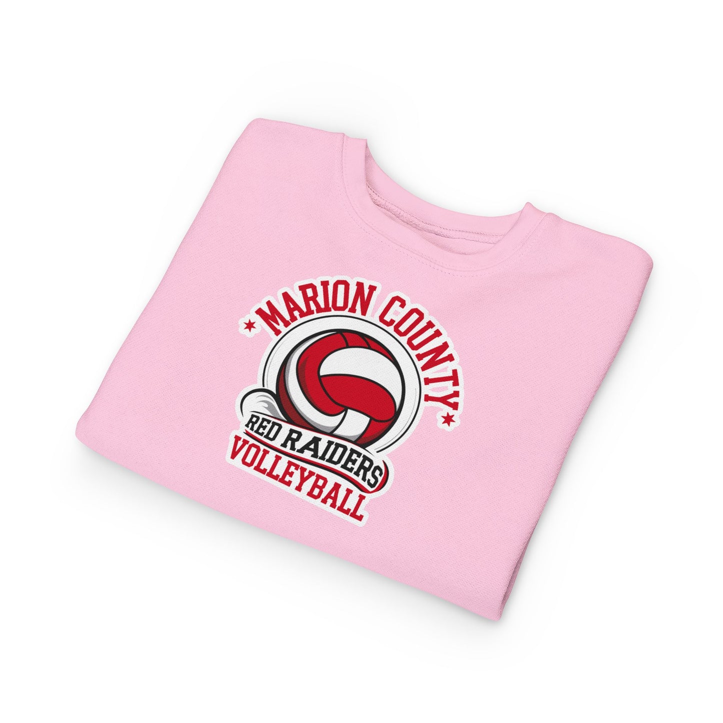 Toddler Crewneck Sweatshirt \ Marion County Red Raiders Volleyball \ MCV1