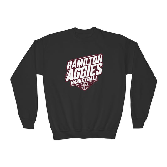 Youth Crewneck Sweatshirt \ Hamilton Aggies Basketball \ HABB2