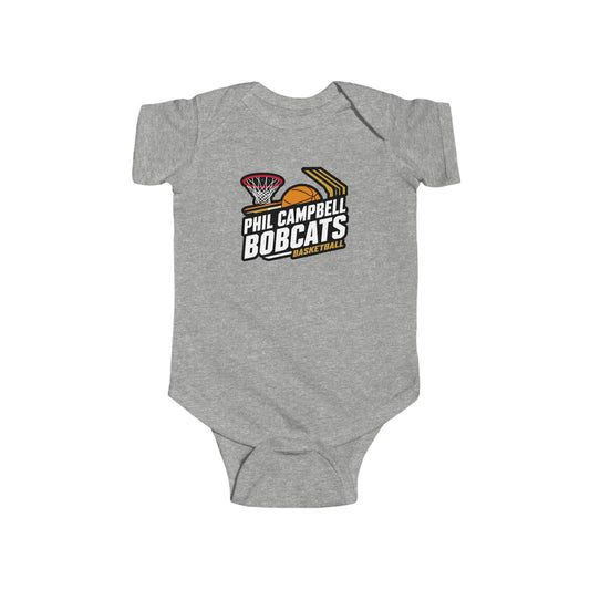 Short Sleeve Baby Bodysuit \ Phil Campbell Bobcats Basketball \ PCBBK1