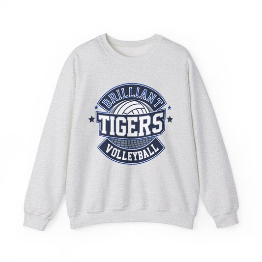 Adult Crewneck Sweatshirt \ Brilliant Tigers Volleyball \ BTV1