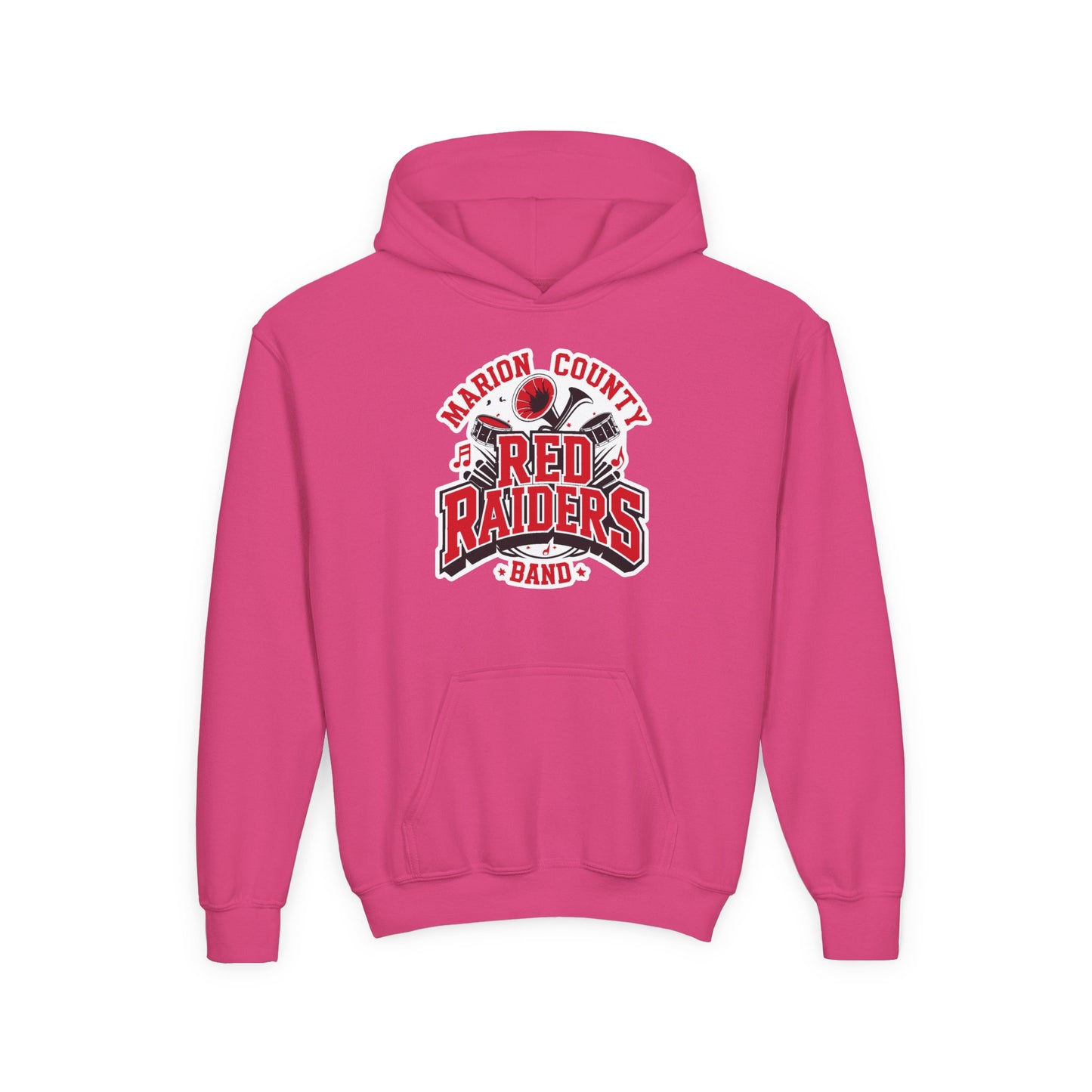 Youth Hoodie Sweatshirt \ Marion County Red Raiders Band \ MCB2