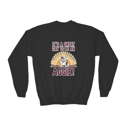 Youth Crewneck Sweatshirt \ It's a Great Day to be an Aggie! \ GDA4
