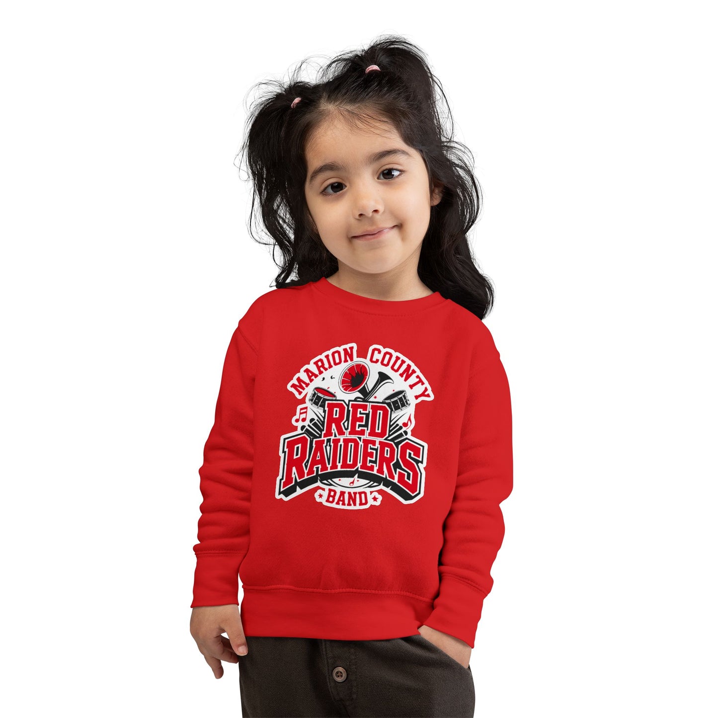 Toddler Crewneck Sweatshirt \ Marion County Red Raiders Band \ MCB2