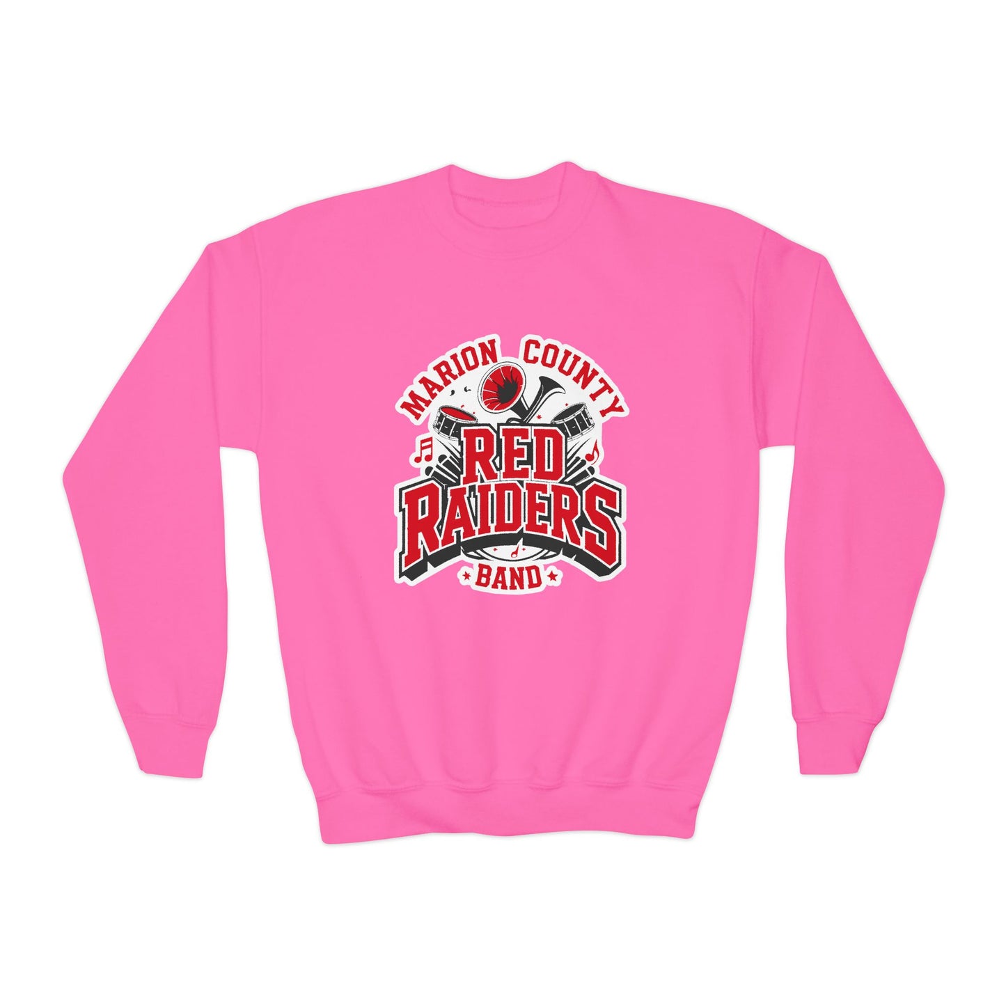 Youth Crewneck Sweatshirt \ Marion County Red Raiders Band \ MCB2