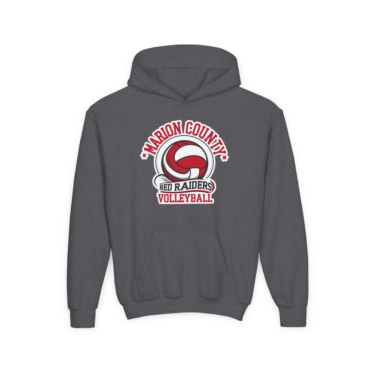 Youth Hoodie Sweatshirt \ Marion County Red Raiders Volleyball \ MCV1