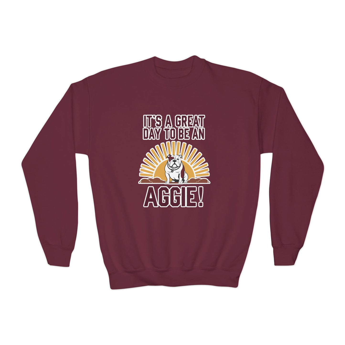 Youth Crewneck Sweatshirt \ It's a Great Day to be an Aggie! \ GDA4