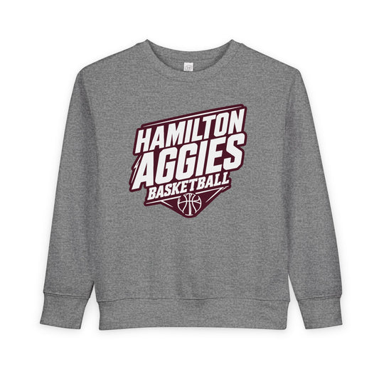Toddler Crewneck Sweatshirt \ Hamilton Aggies Basketball \ HABK2