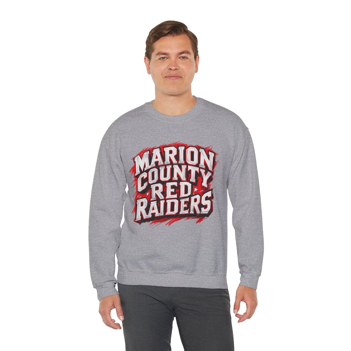 Adult Crewneck Sweatshirt \ Marion County Red Raiders \ MC1