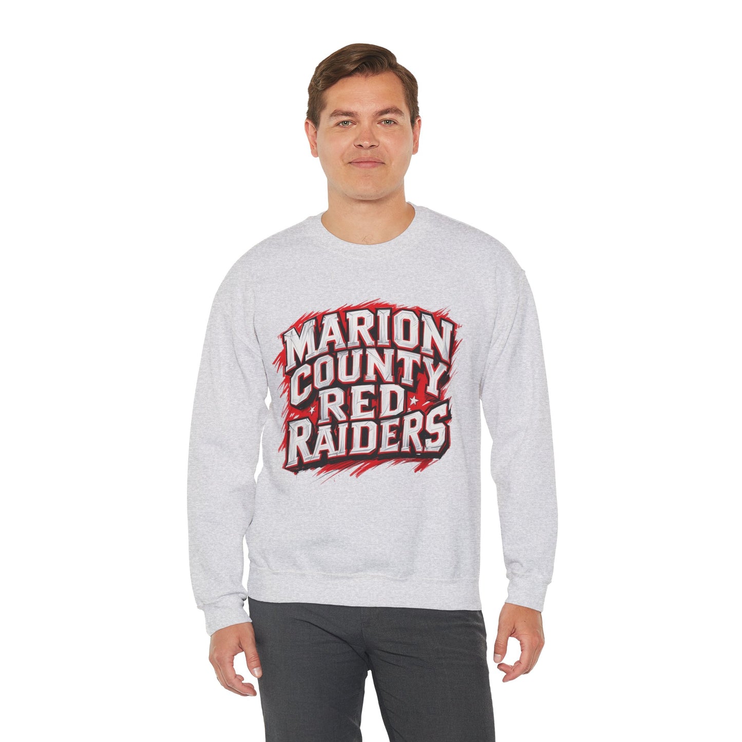 Adult Crewneck Sweatshirt \ Marion County Red Raiders \ MC1