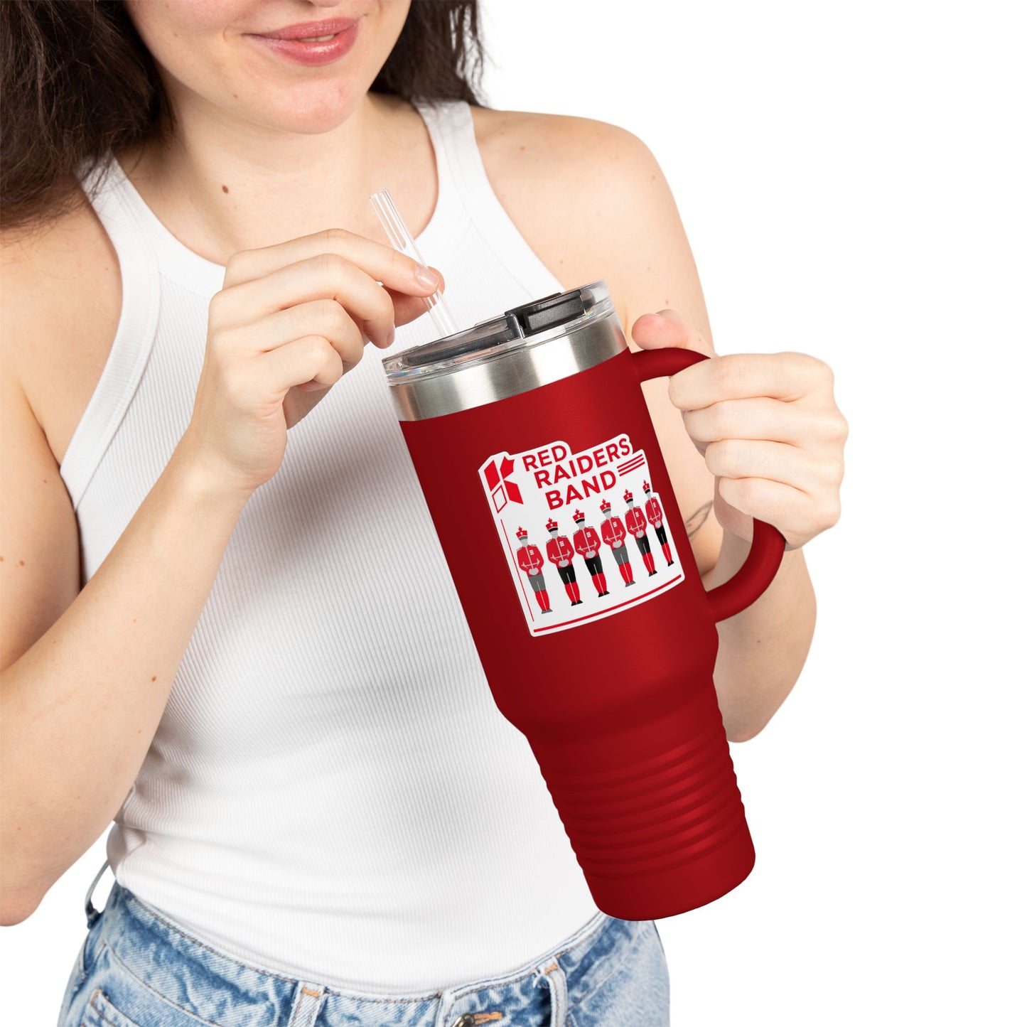 40oz Insulated Tumbler \ Marion County Red Raiders Band \ MCB1