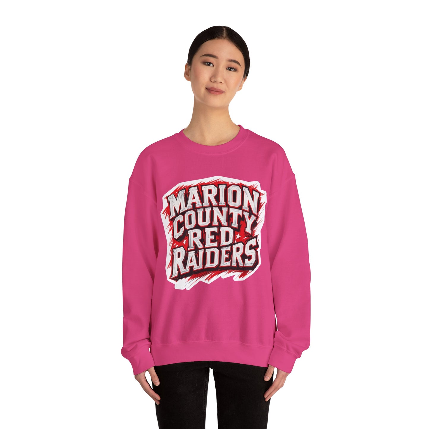 Adult Crewneck Sweatshirt \ Marion County Red Raiders \ MC1